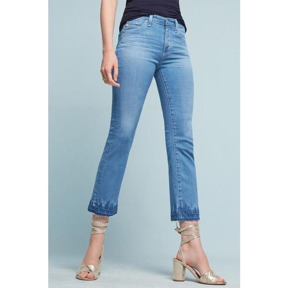 AG ADRIANO GOLDSCHMIED Jodi Crop Jeans High Rise Slim Crop Raw Hem Womens 29 - Picture 9 of 9